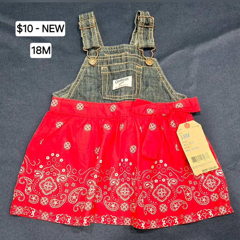 OshKosh Overall Dress - 18m
